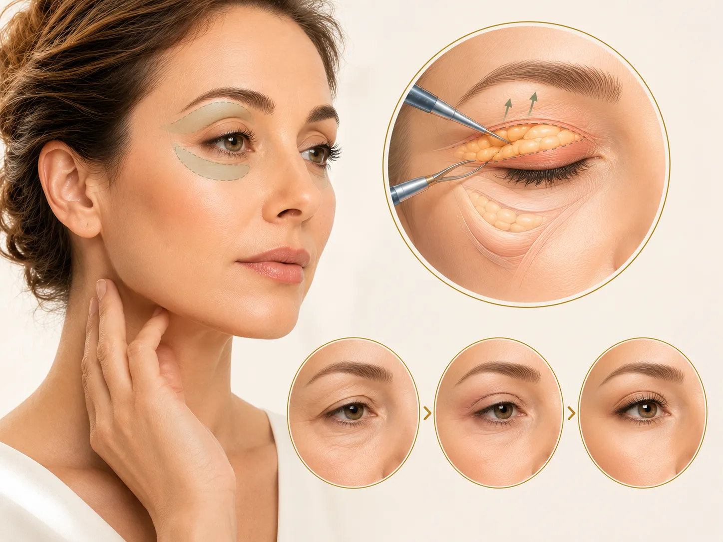Blépharoplastie à Nice&nbsp;: le regard d'une femme en gros plan, Clinique esthétique Mozart