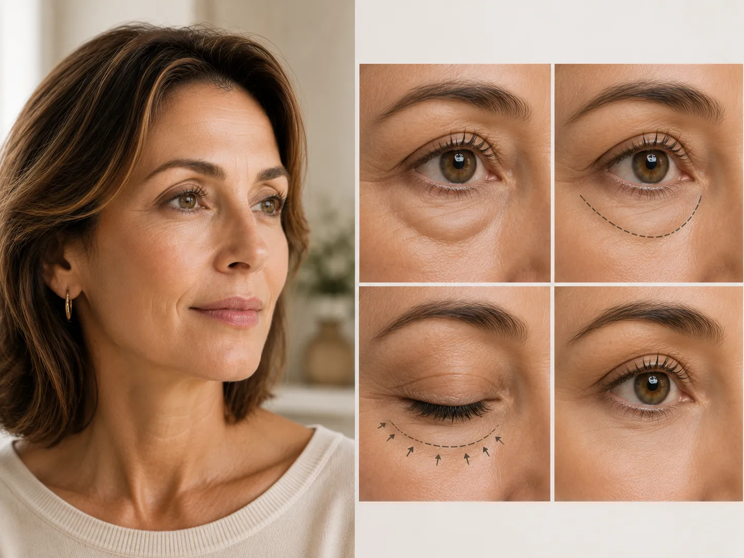 Blépharoplastie inférieure : poches sous les yeux, Clinique esthétique Mozart Nice