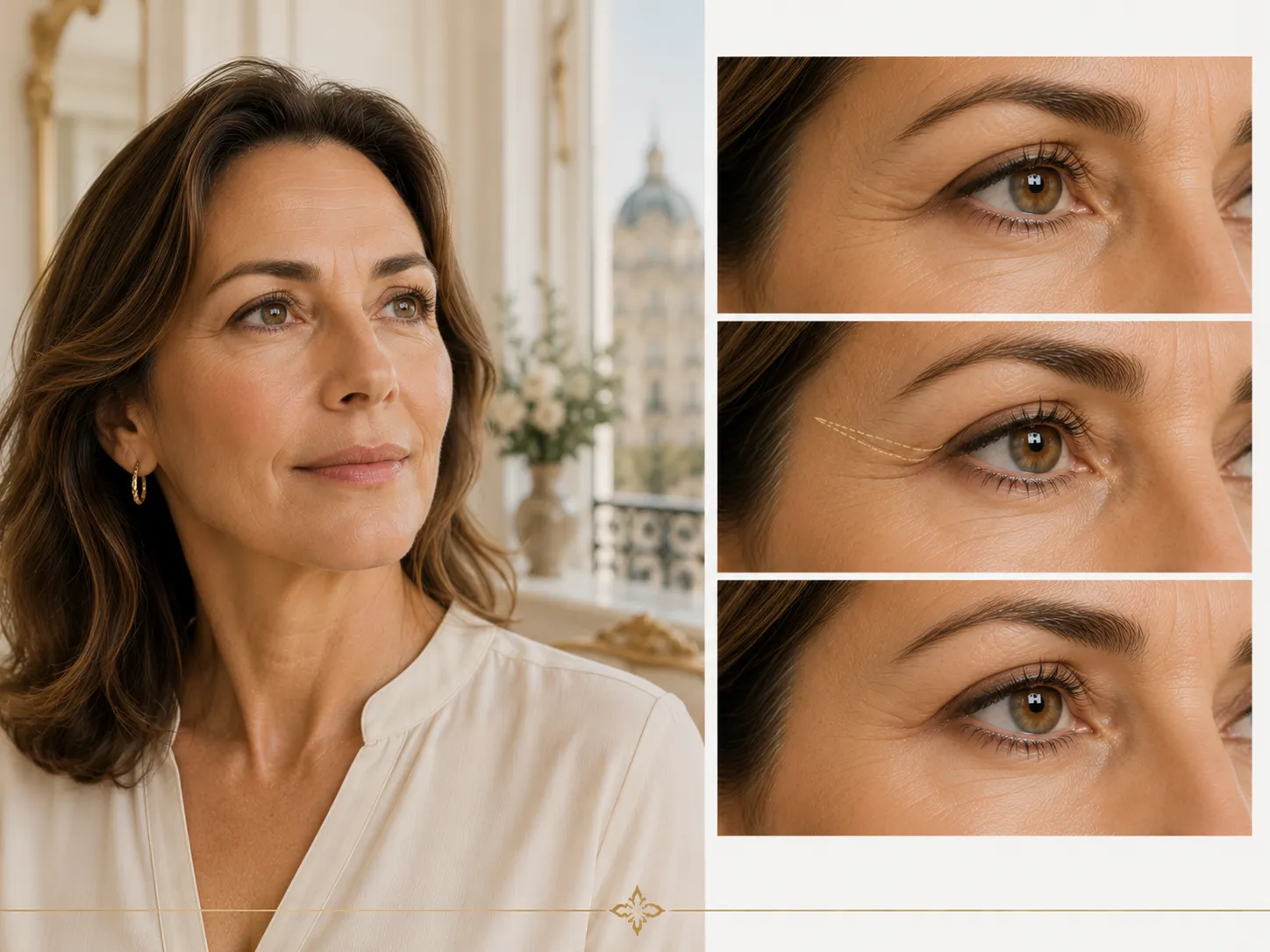 Canthopexie : soutien du coin externe de l'œil, Clinique esthétique Mozart Nice
