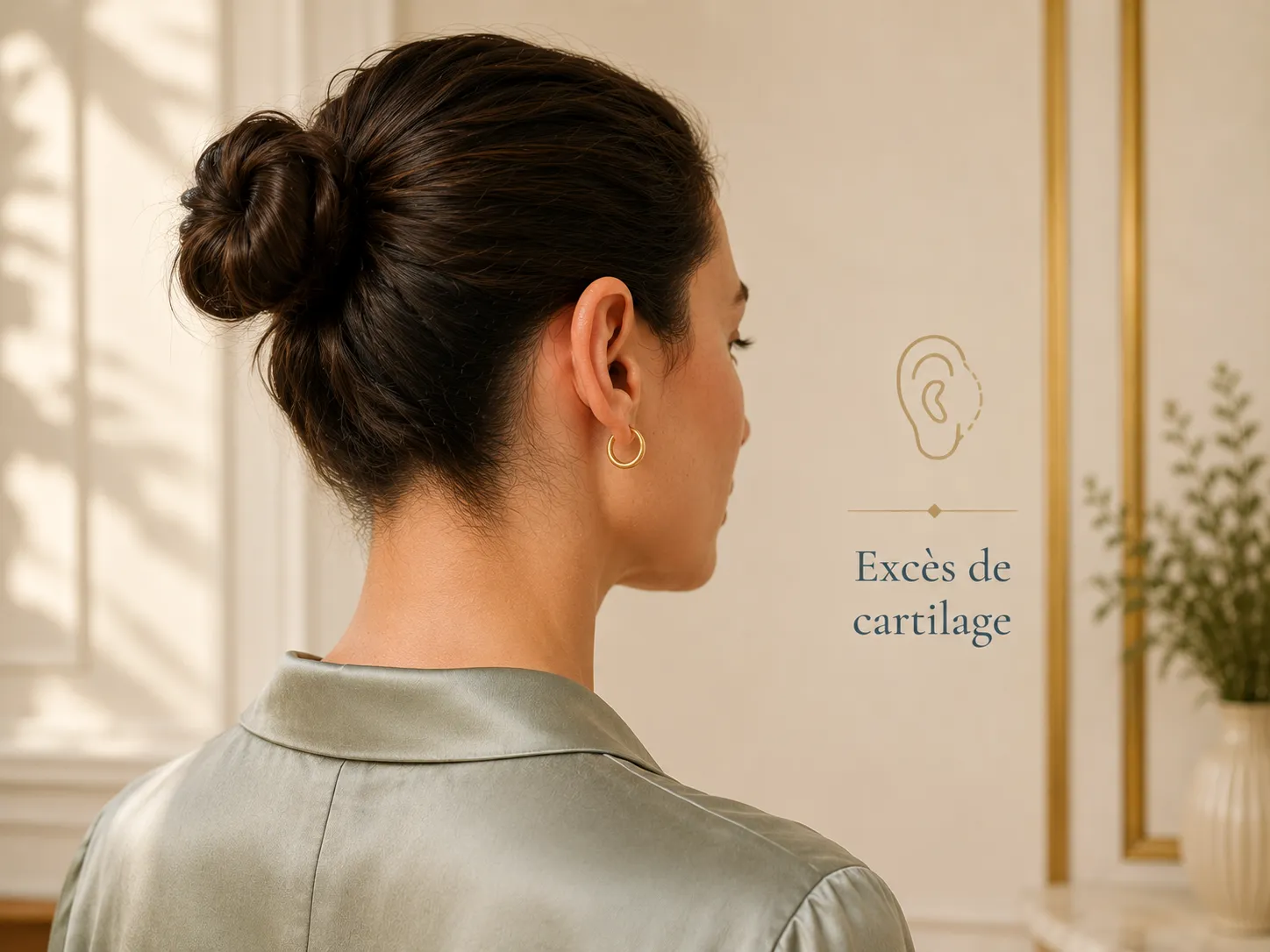 Excès de cartilage de la conque remodelé par otoplastie, Clinique esthétique Mozart Nice