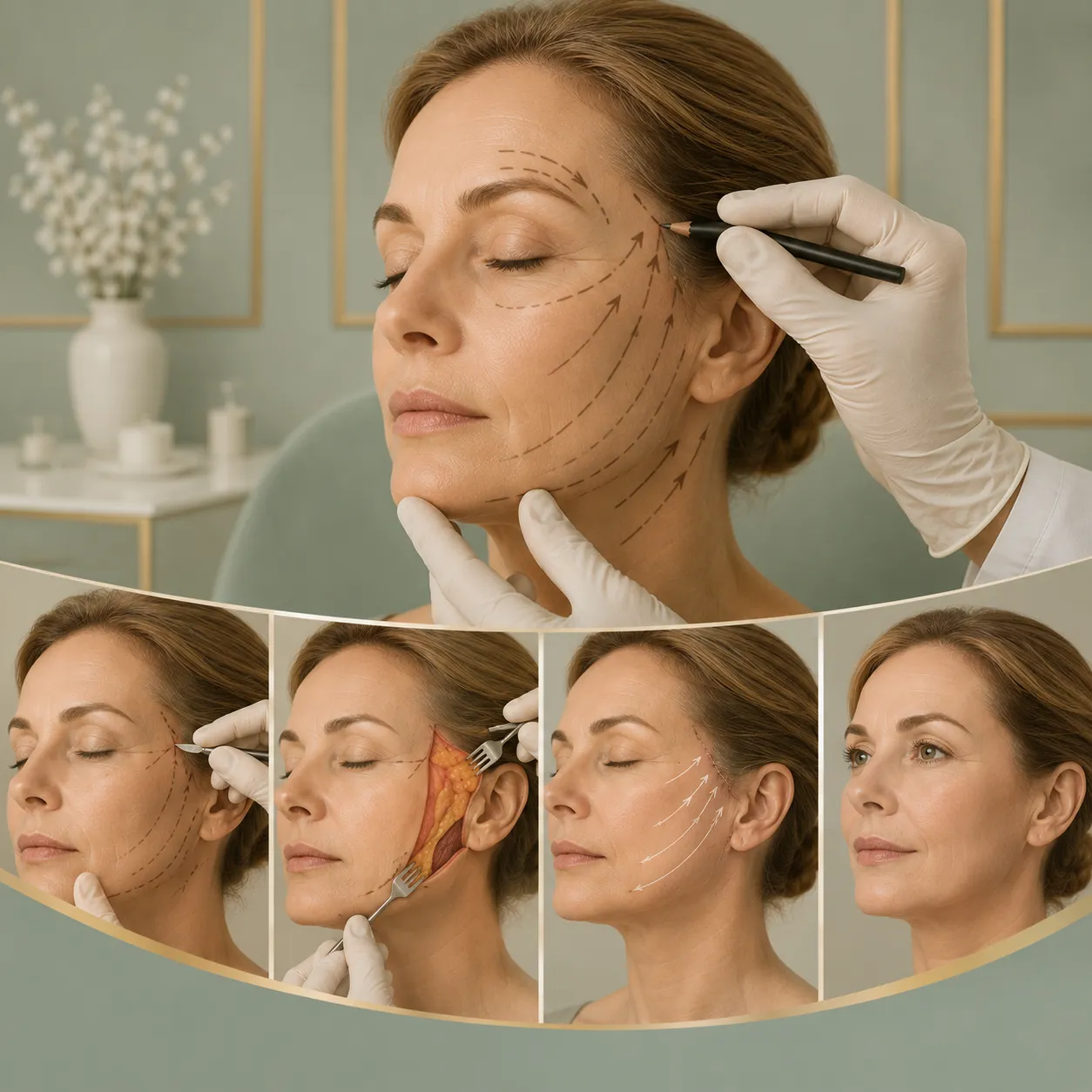 Lifting cervico-facial à Nice, Clinique esthétique Mozart
