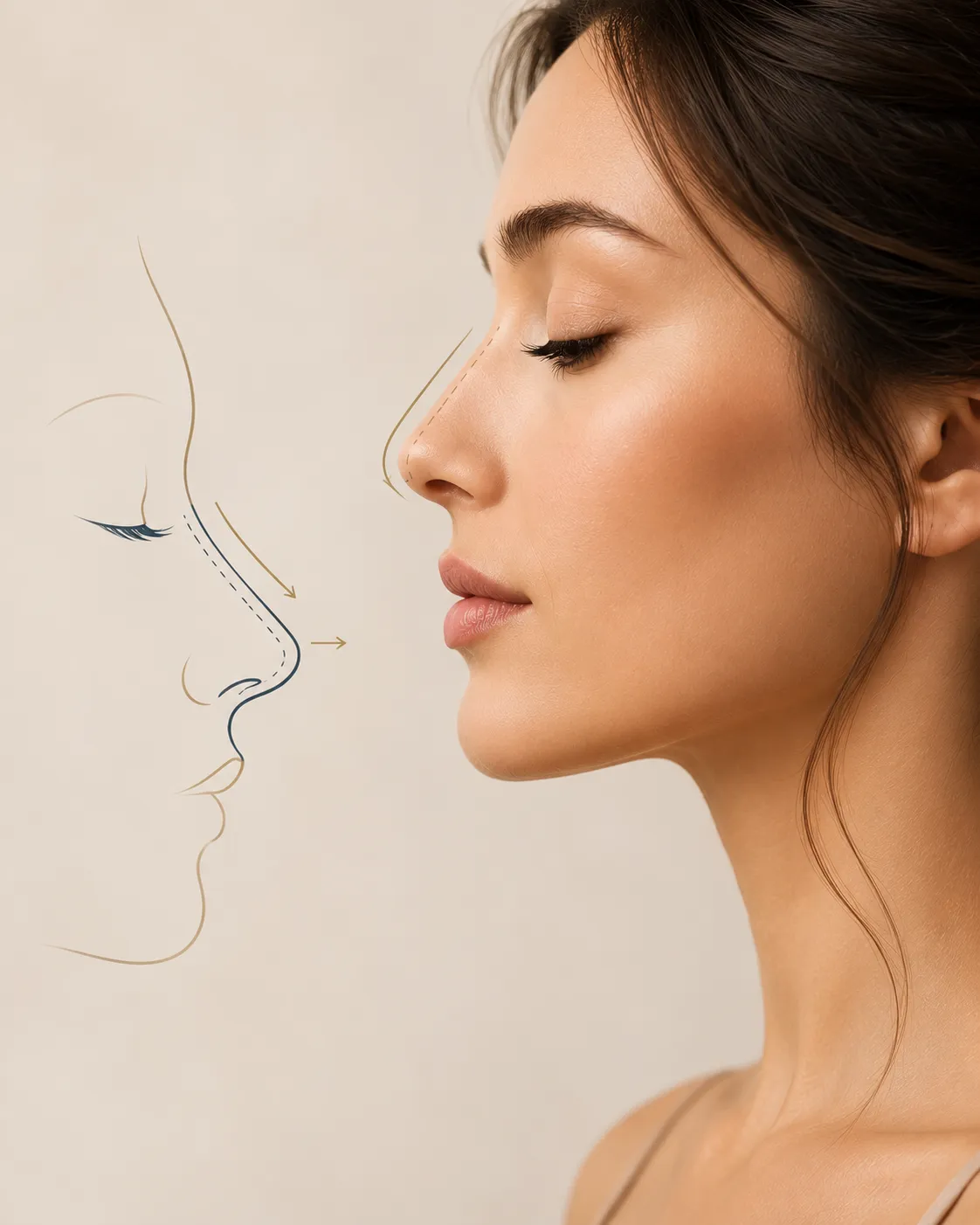Rhinoplastie de la femme à Nice : profil et harmonie du visage, Clinique esthétique Mozart