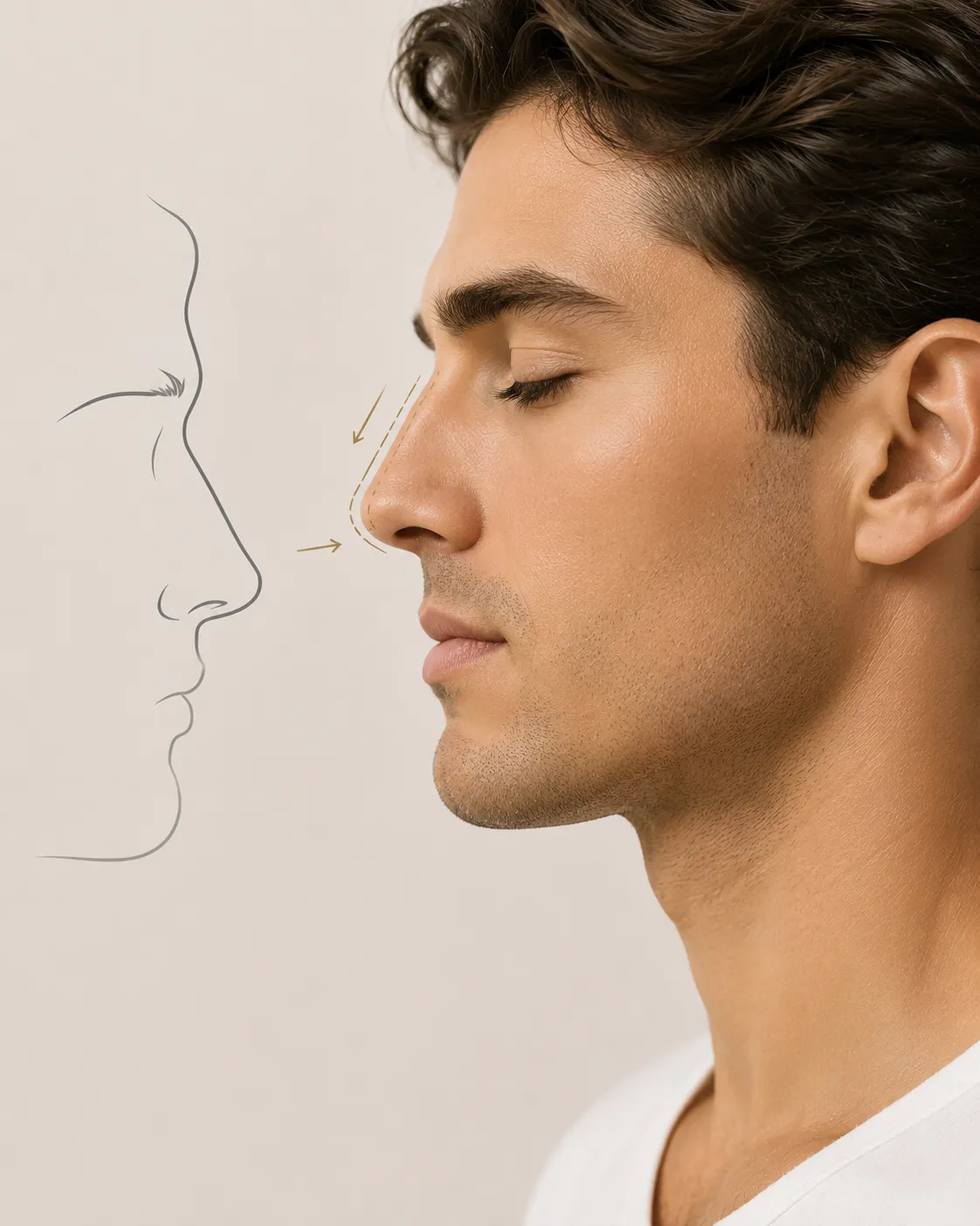 Rhinoplastie de l'homme à Nice : profil et caractère du visage, Clinique esthétique Mozart