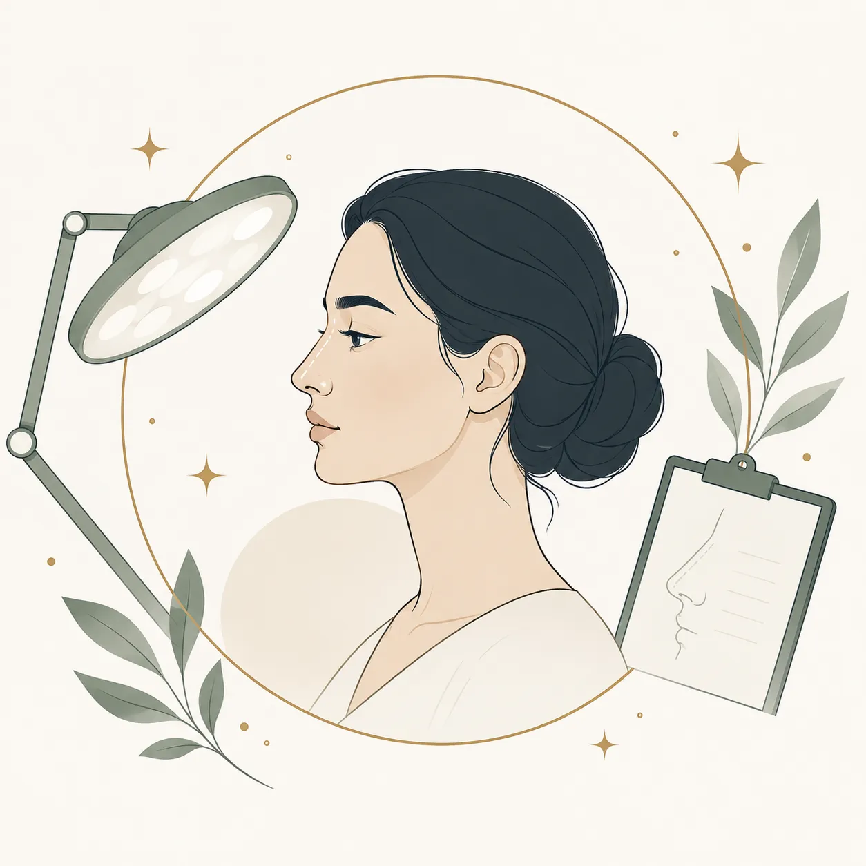 Profil de visage, consultation de rhinoplastie à la Clinique esthétique Mozart, Nice