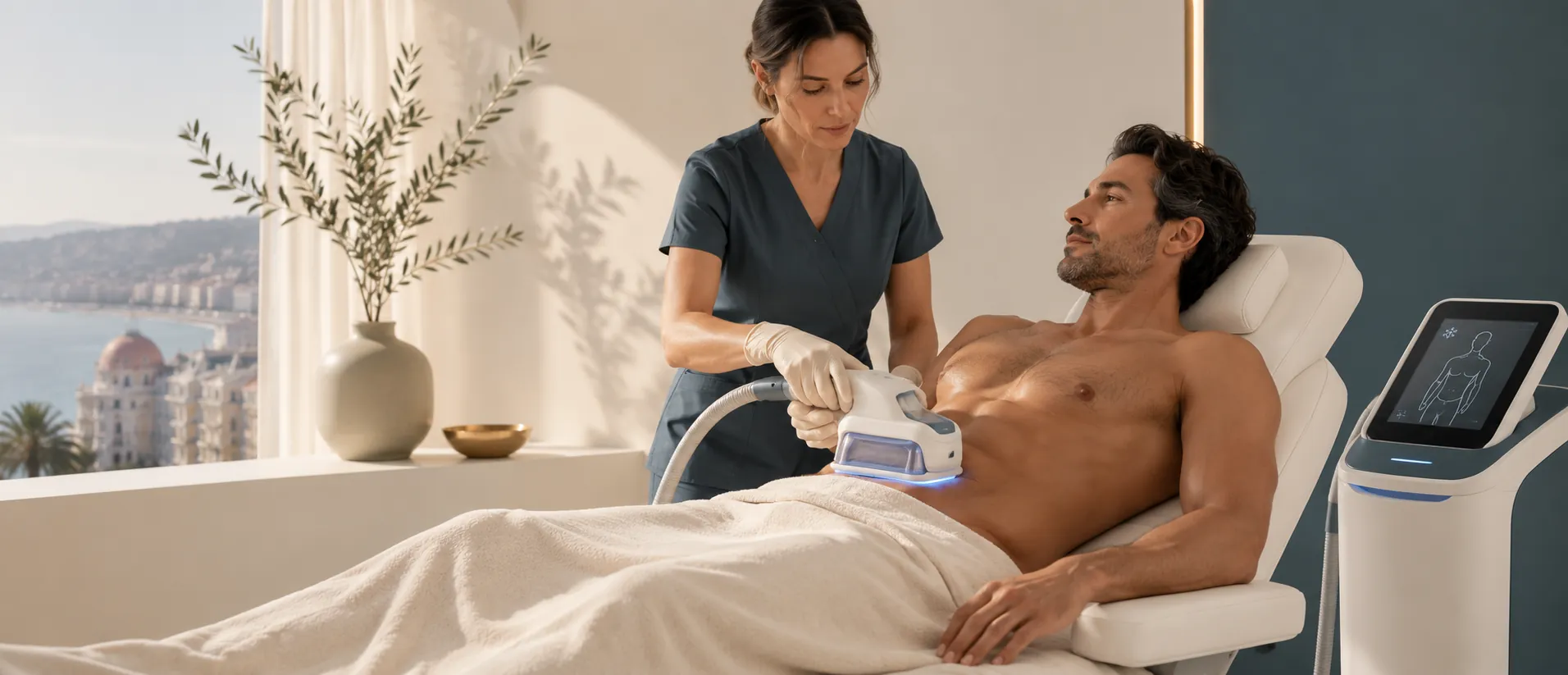 Cryolipolyse à Nice : soin de médecine esthétique de la silhouette par le froid, alternative sans chirurgie à la liposuccion, Clinique esthétique Mozart