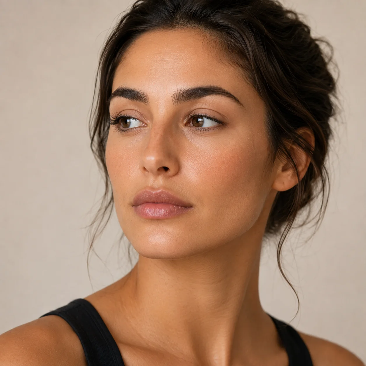 Lip flip et botox des lèvres à Nice : bouche au repos, cadrage sur le tiers inférieur du visage, Clinique esthétique Mozart
